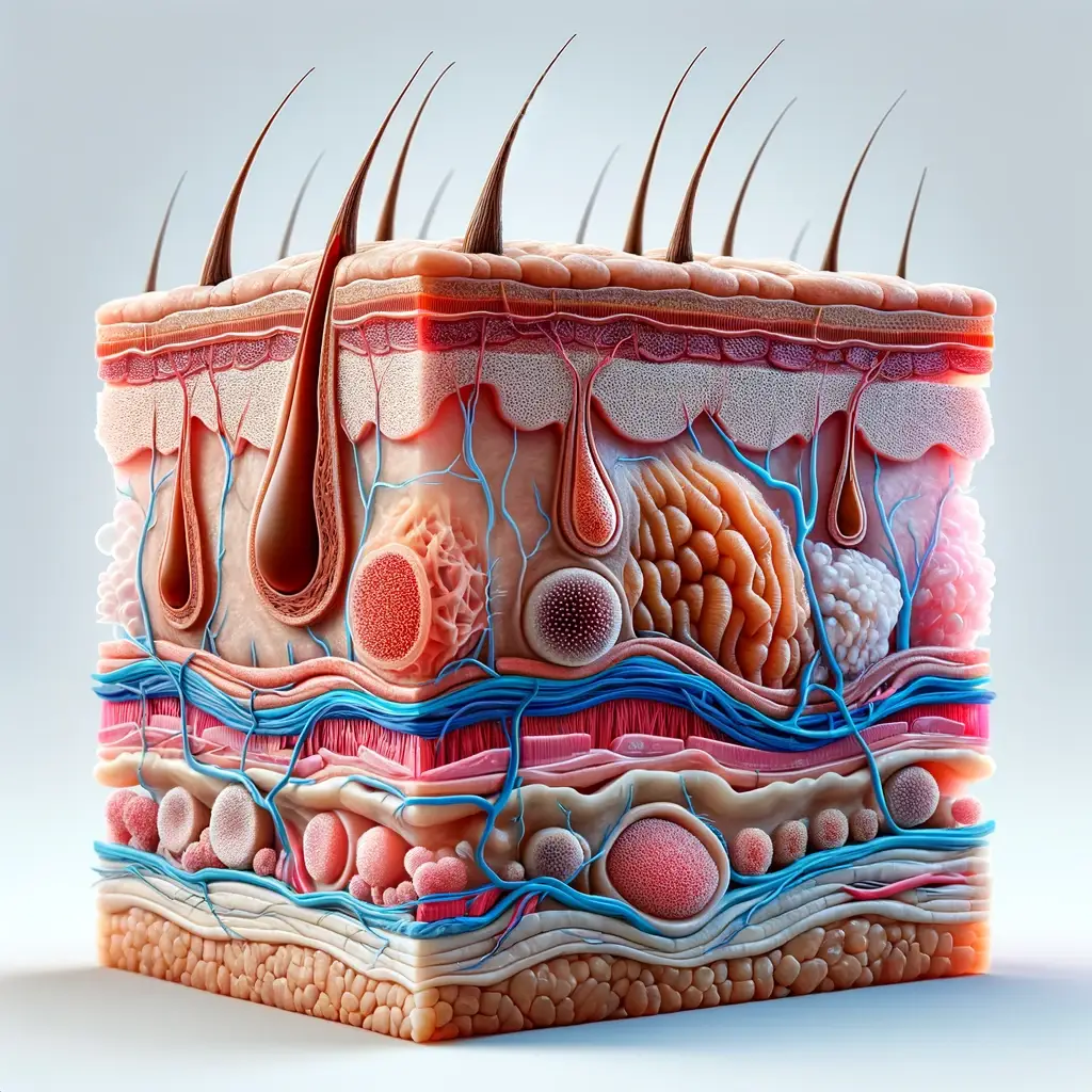 A realistic depiction of human skin