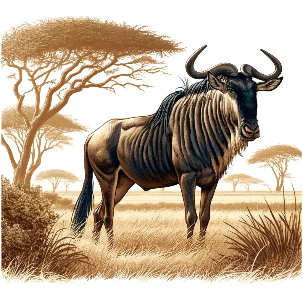 wildebeast english spanish bilingual book for kids