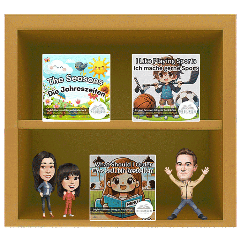Ages 4 plus german english bilingual audiobooks bookshelf