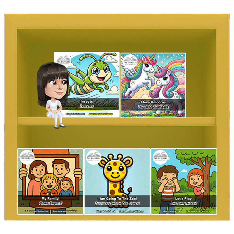 Early readers plus german english bilingual audiobooks bookshelf